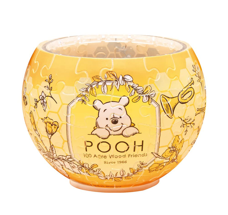 YANOMAN 2201-64 3D Led Lamp Shade Puzzle Disney Winnie The Pooh Botanical Pattern 80 Pieces- Japan Figure Store - #1 Bring To You The Best Japanese Goods