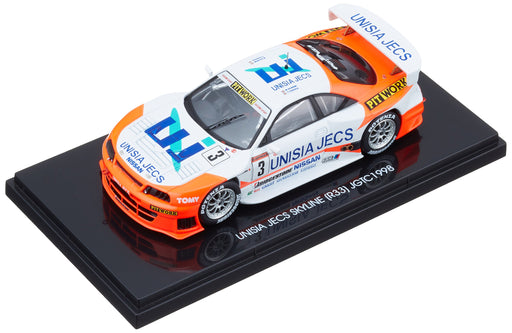 EBBRO 44194 Unisia Jecs Skyline R33 Jgtc 1998 No.3 White/Orange 1/43 Scale- Japan Figure Store - #1 Bring To You The Best Japanese Goods