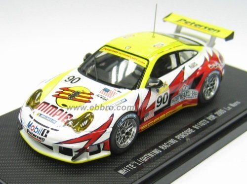 Ebro 1/43 White Lightning Porsche 911 Gt3 Rsr 2005 Le Mans White/Yellow Finished Product- Japan Figure Store - #1 Bring To You The Best Japanese Goods