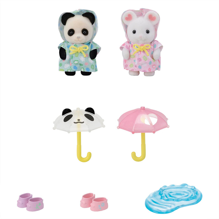 Epoch Sylvanian Families Dollhouse: Rain Play Nakayoshi Baby Set S-74 for 3 Years and Up- Japan Figure Store - #1 Bring To You The Best Japanese Goods