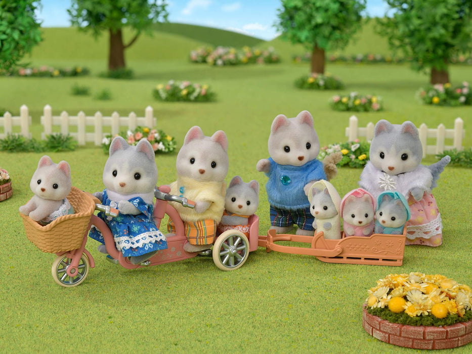 Epoch Sylvanian Families Husky Doll Family Toy Age 3+ Certified Dollhouse Set- Japan Figure Store - #1 Bring To You The Best Japanese Goods