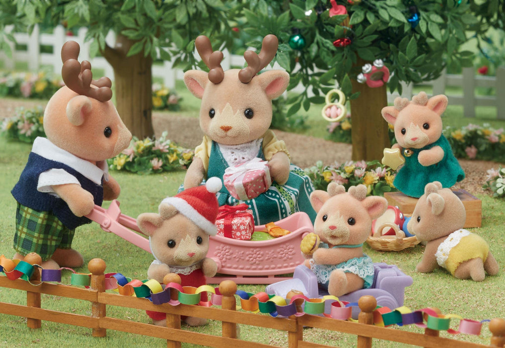 Epoch Sylvanian Families Reindeer Family Dollhouse Fs-44 Toy Ages 3+ Certified- Japan Figure Store - #1 Bring To You The Best Japanese Goods